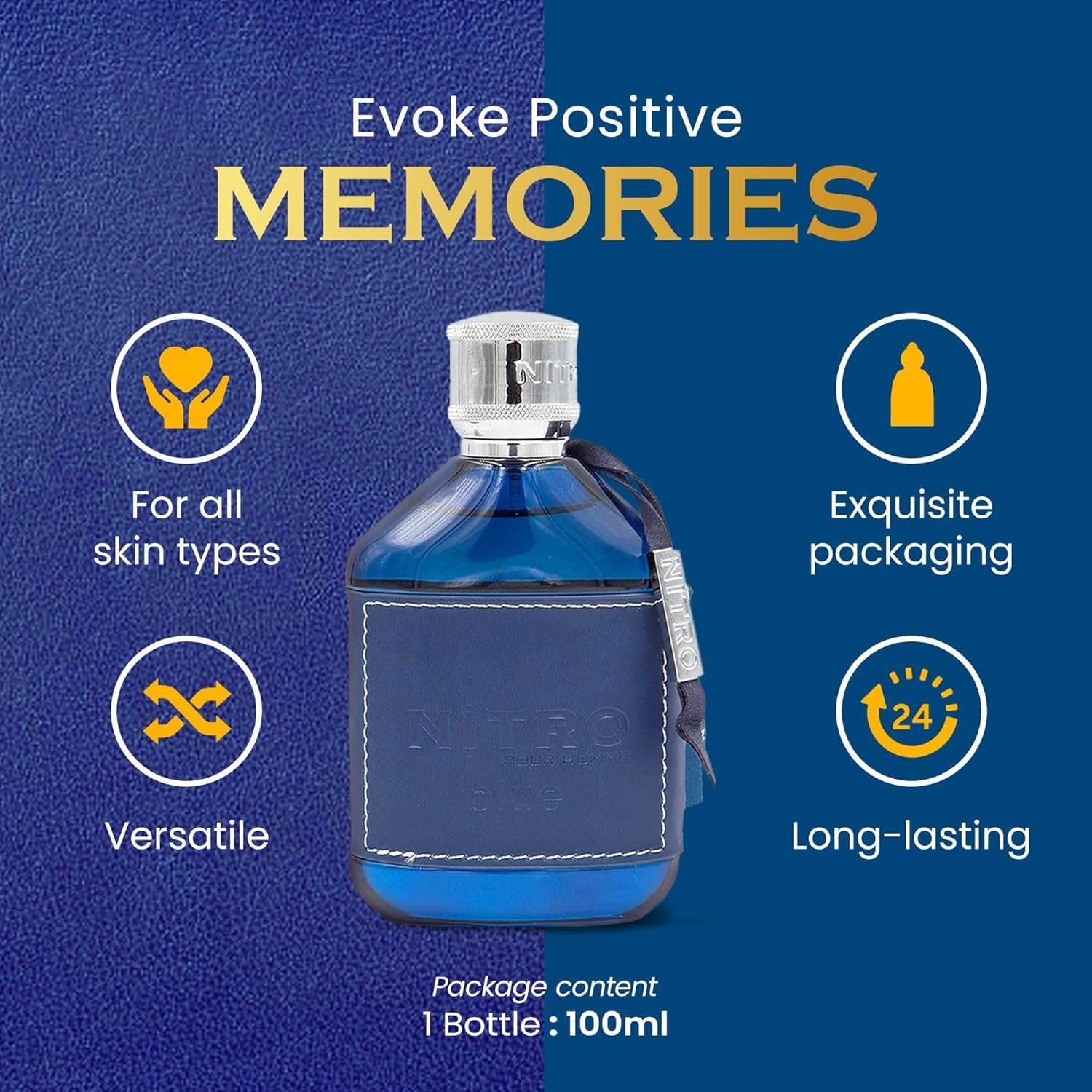 Dumont Nitro Blue 3.4 Oz Eau D - огляд і ціна Perfume Fragrance Man